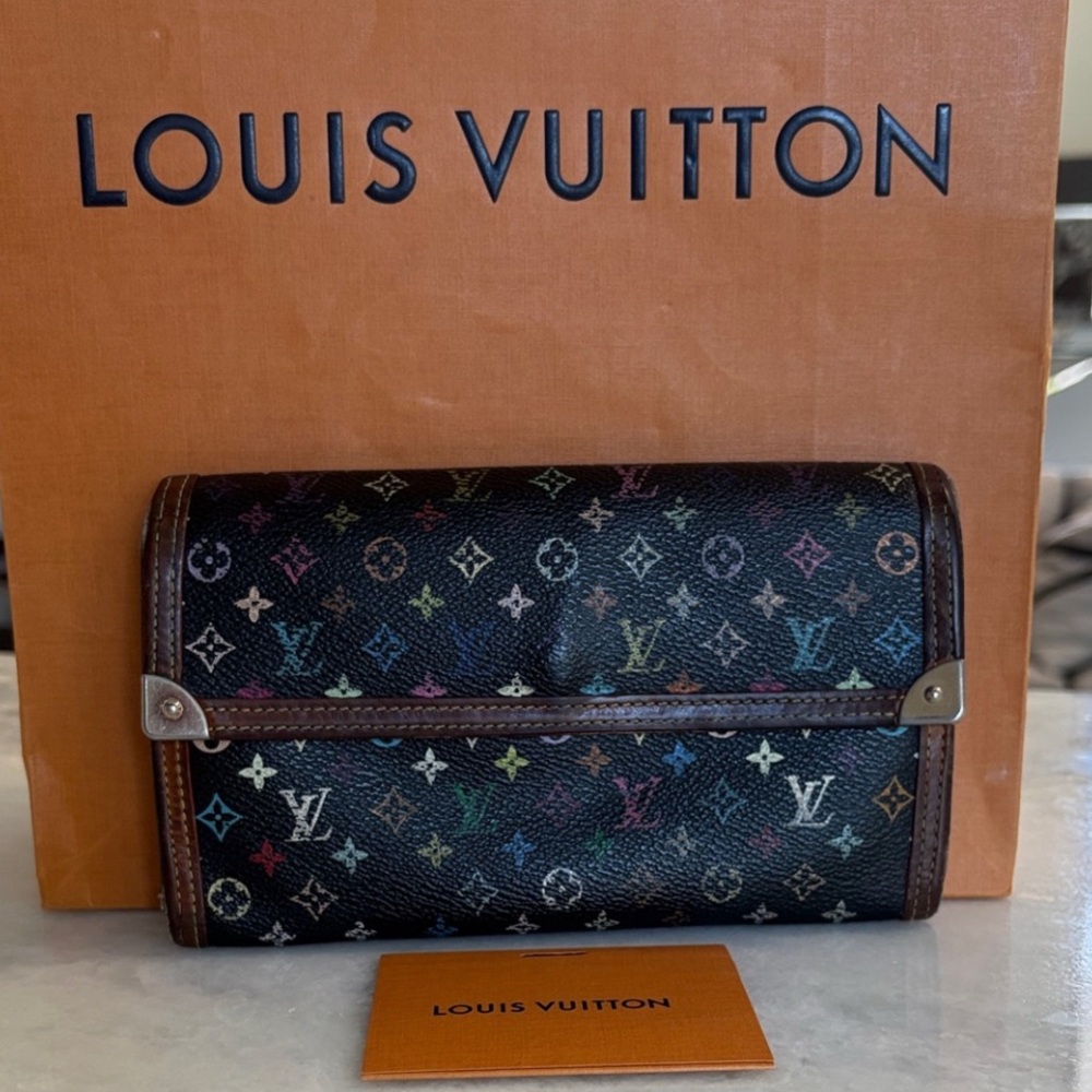 Louis Vuitton Murakami Porte-Trésor Long Wallet comes with COA.